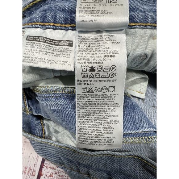 Levi's 513 Men's Slim Straight Men's Size 36Wx30L Faded Blue Denim Well Worn - Picture 4 of 9